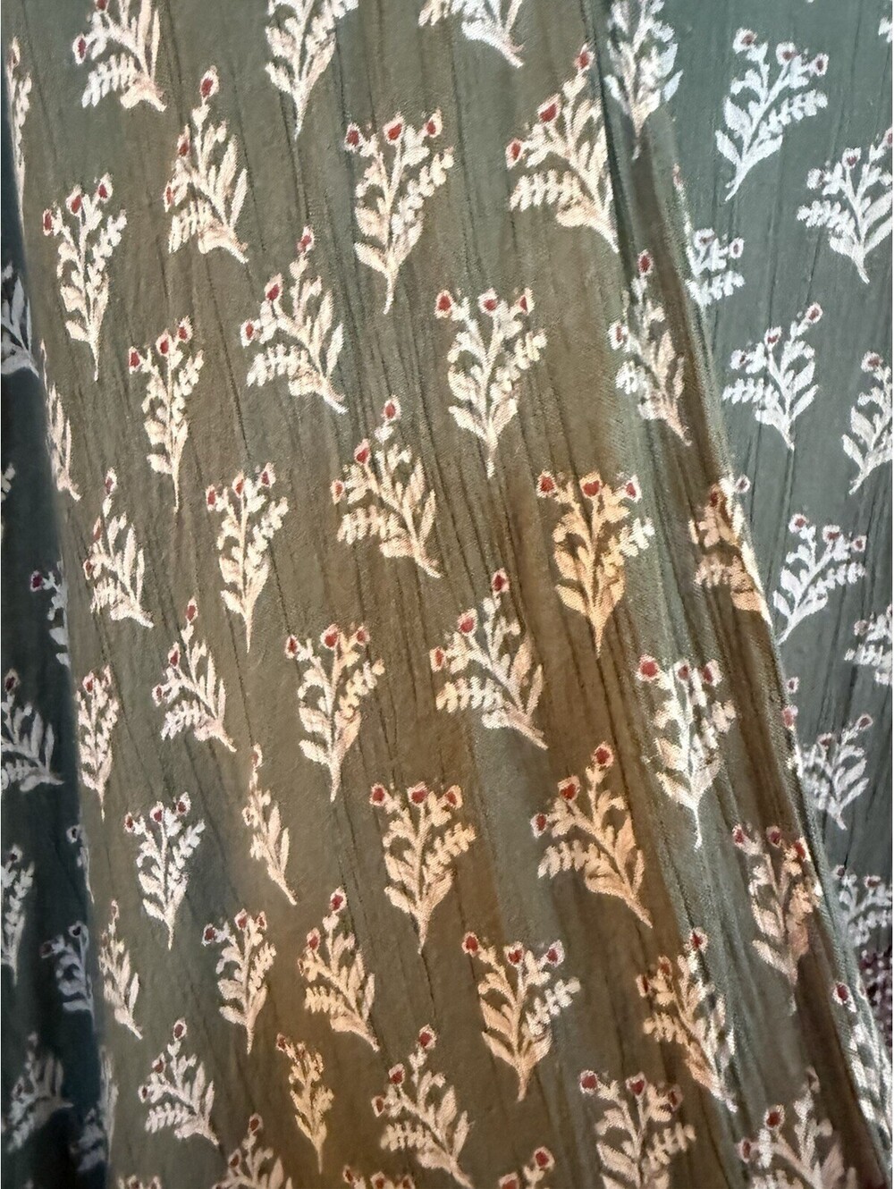 Angie Green Long Boho Duster Sz.M - Picture 4 of 6